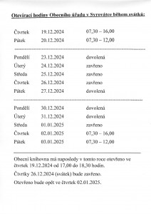 úřad + knihovna - Vánoce 2024